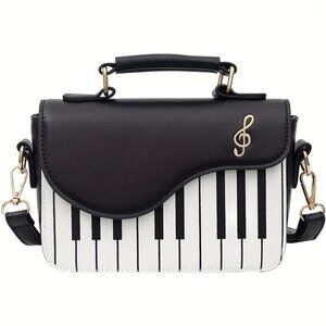 CROSSBODY- Piano-Shaped Crossbody Handbag